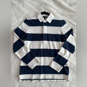 J. Crew Long Sleeve Striped Polo